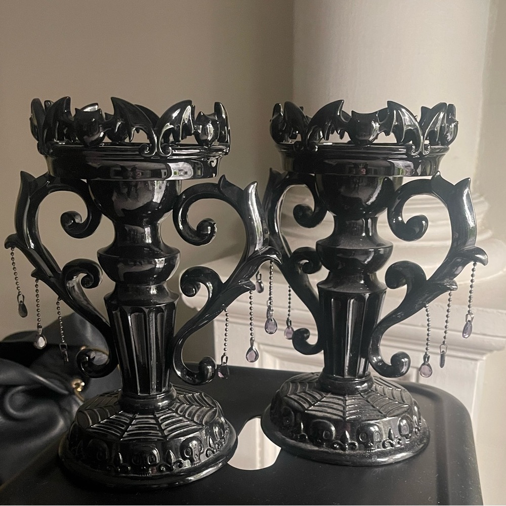 2020 Bath and Body Works Halloween candle holders candelabra HTF set of 2